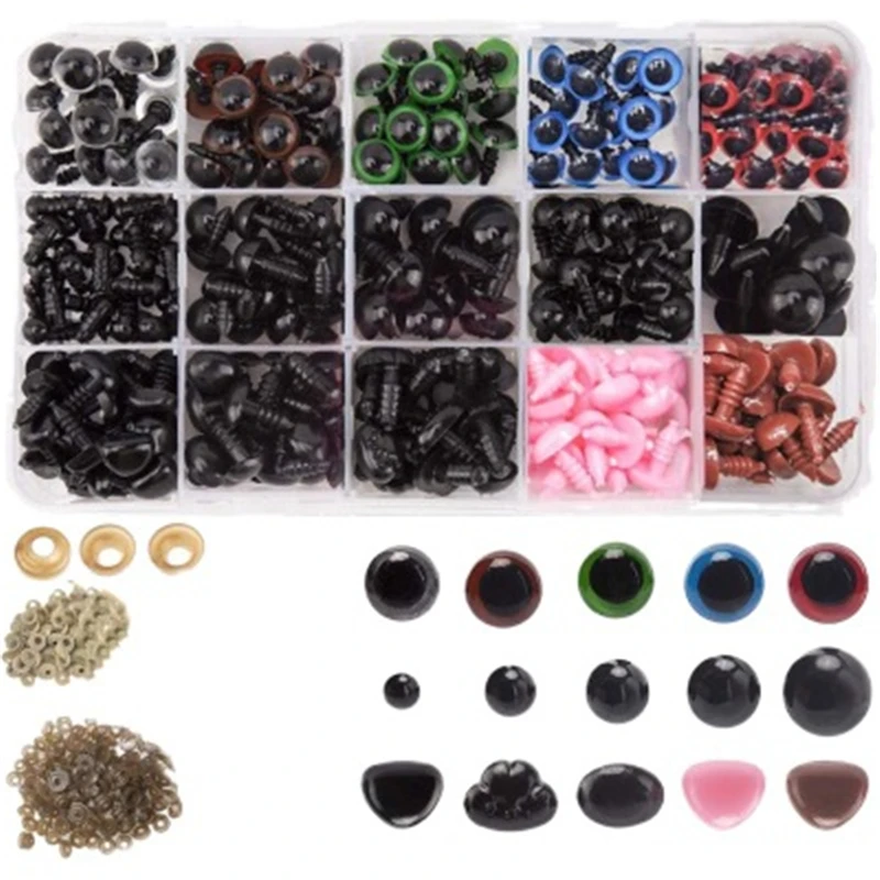 560PCS screw combination color Plastic Crafts Safety Eyes for Bear Soft Toy Animal Doll Amigurumi DIY Accessories For Toy Gift