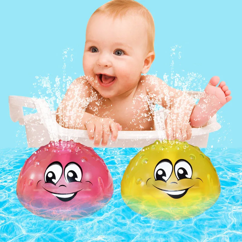 

Bath Toys Infant Electric Induction Spray Water Polo Toy With Light and Music, Baby Bath Toy Kids Water Toys