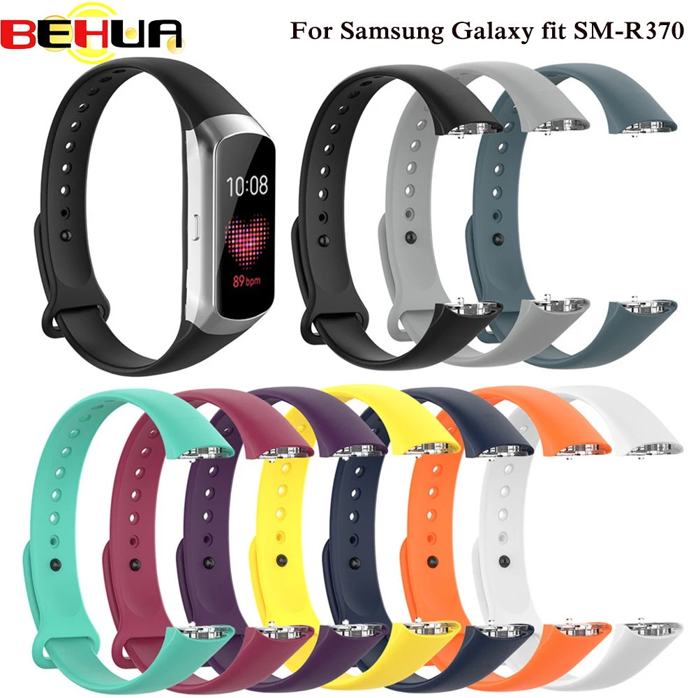 Soft Silicone Sport Watch Straps Wrist Band Strap For Samsung Galaxy Fit SM-R370 SM R370 Smart Bracelet Watch Strap Accessories