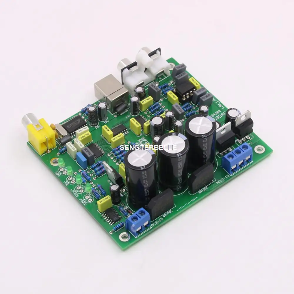 CS8416 CS4398 DAC DIY Kit mit USB Koaxial 24/192K decoder Kit AC15V 32K-192K/24BIT