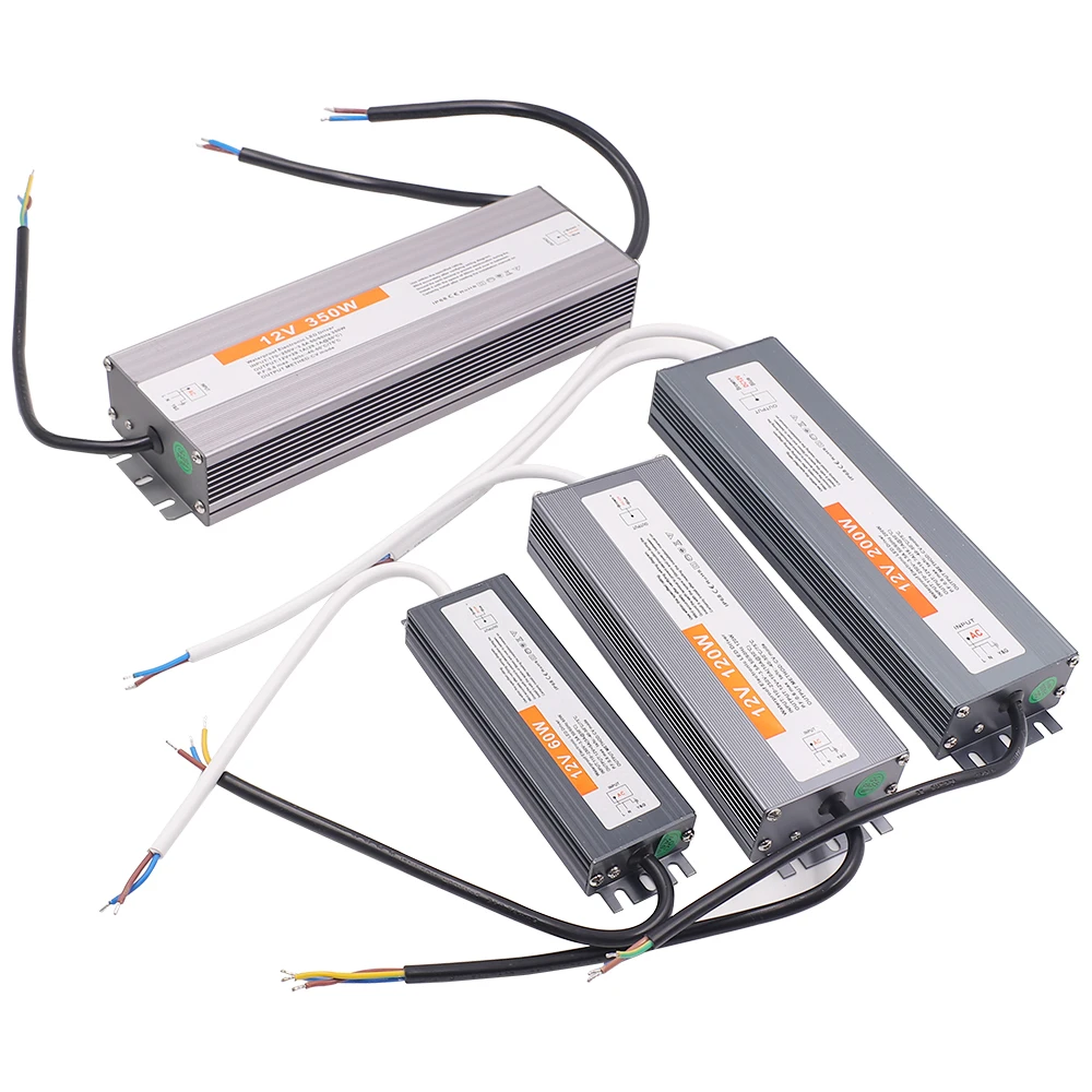 Switching Ultra-thin Waterproof Power Supply AC110-250V To DC 12V 24V Light Transformer 60W 80W 100W 200W 400W Power Adapter