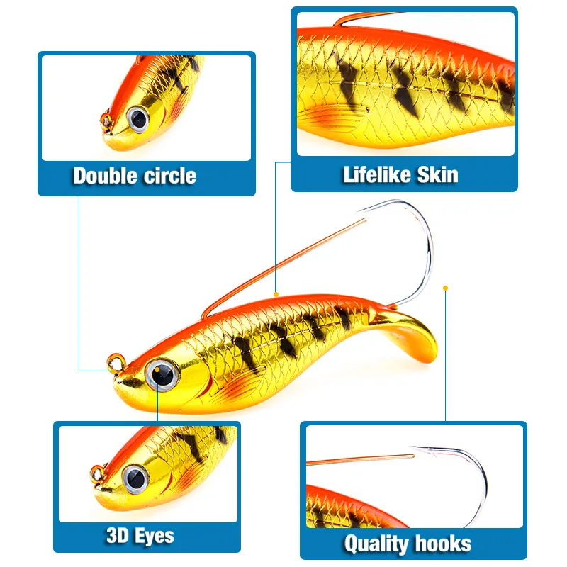 1Pcs VIB Fishing Lures 8.5cm 21.2g Winter Ice Fishing Anti Grass Single Hooks Wobblers Isca Artificial Hard Bait Bass Tackle