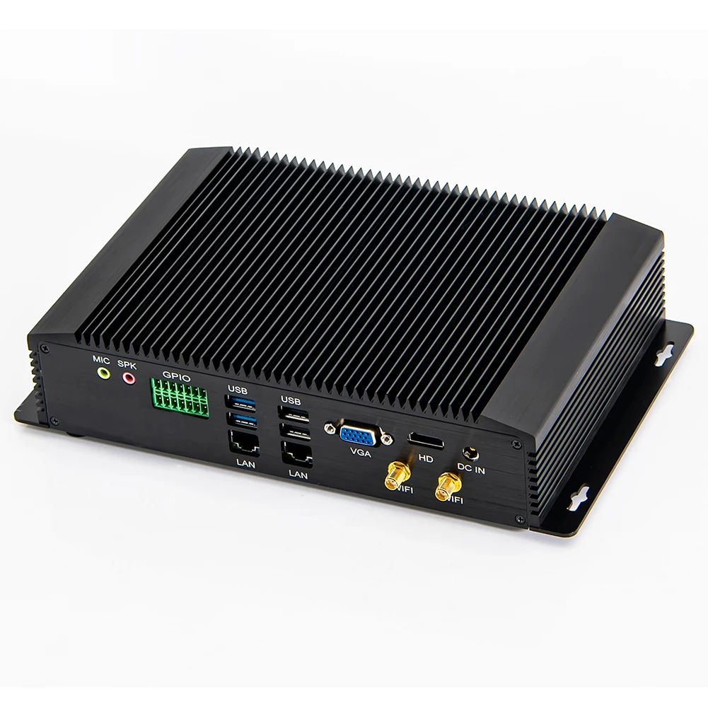 Industrie PC, Intel Quad Core I7 8550U,AIM06, Fanless Mini Computer, IPC, 4G, WOL, Watchdog Unterstützt, 2LAN/GPIO/6COM RS232 422