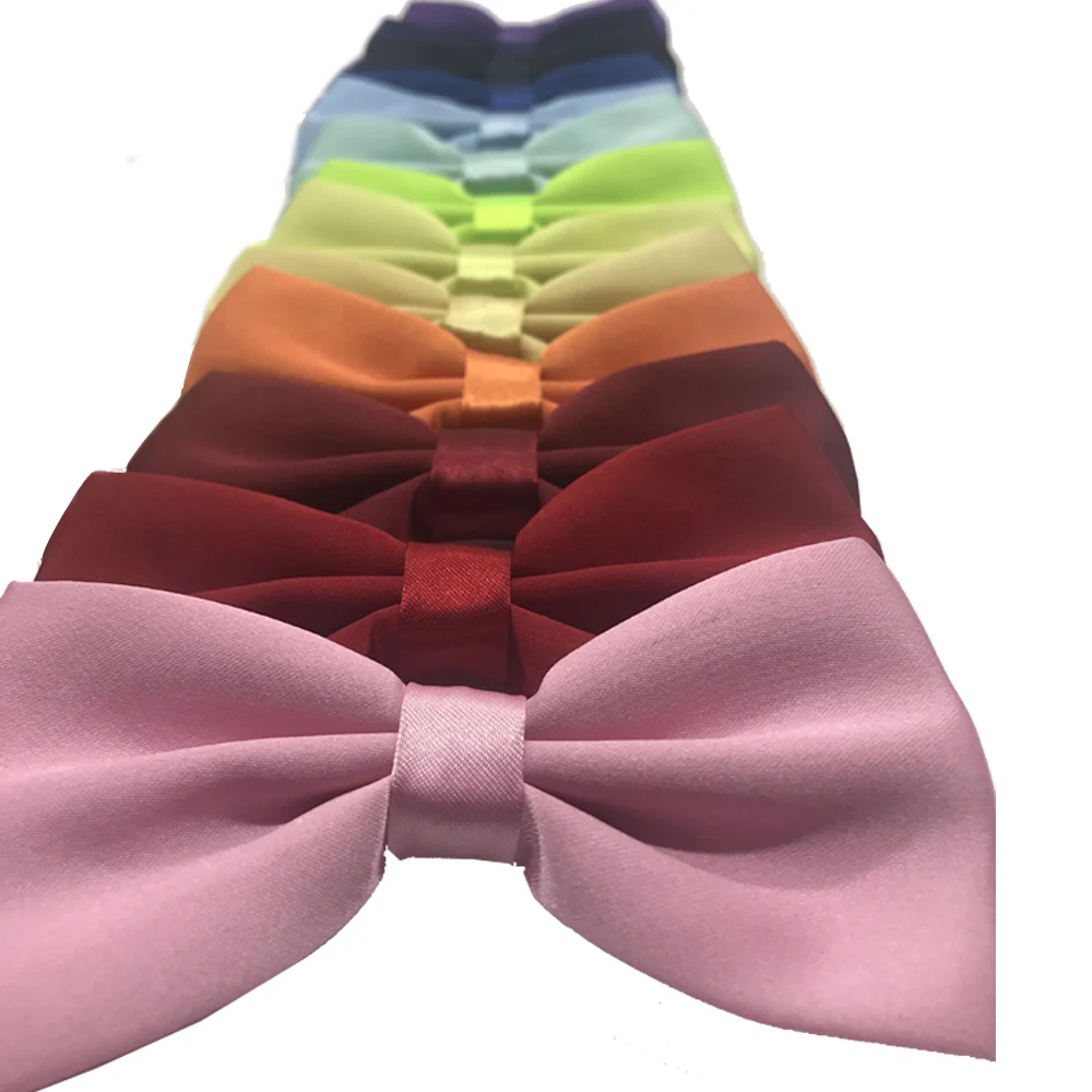 Men Bow Tie Fashion Skinny Solid Bowties Black Gold Bow Shirt Rainbow Tie Red Green Pink Blue White Classic Bowties For Men