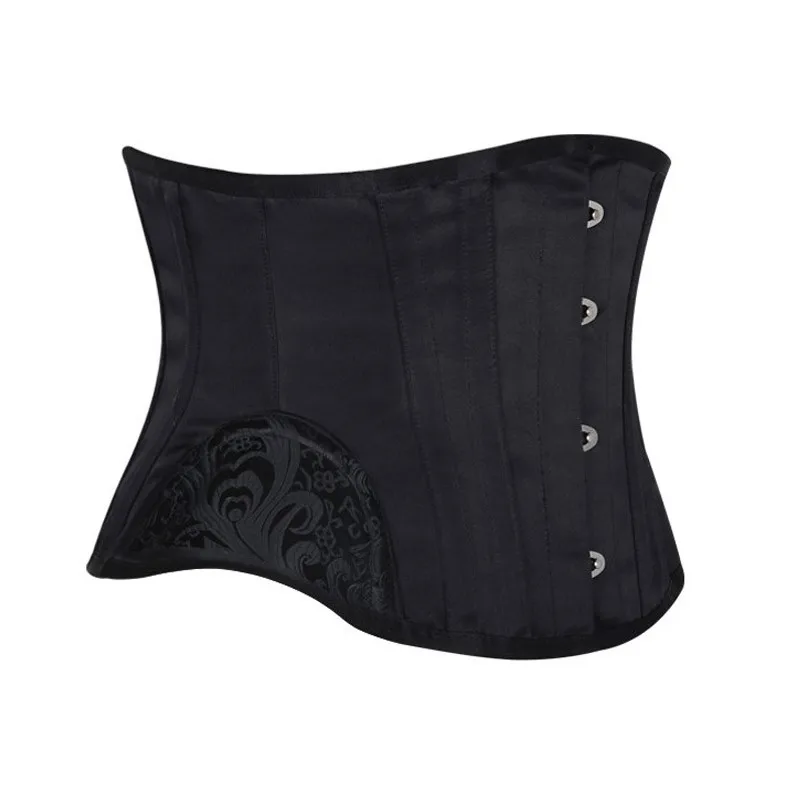 ใหม่นาฬิกาทรายเหล็ก Boned Corset เซ็กซี่ Lace Up Underbust Bustier เข็มขัด Body Shapers เอวเทรนเนอร์8920