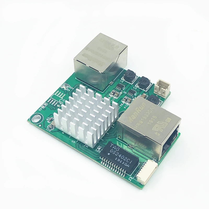 Módulo industrial do interruptor dos ethernet 3 portos unmanaged10/100/1000mbps celsius oem auto-sensing portos placa pcba oem placa