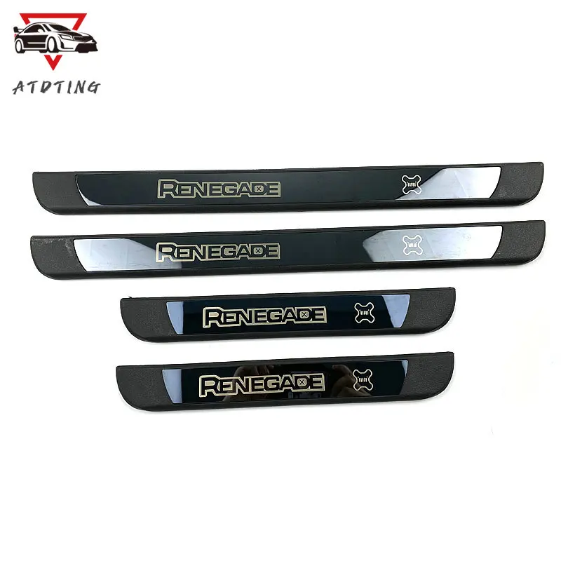 For Jeep Renegade 2015 2016 2017 2018 2019 2020 2022 Door Sill Scuff Plate Cover Car Accessories Trim