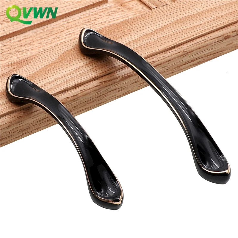 Матовый черный Золотой Американский Ретро стиль кухонный шкаф; гардероб Античная дверная ручка медь цинк сплав ящик ручка регулировки шкафа