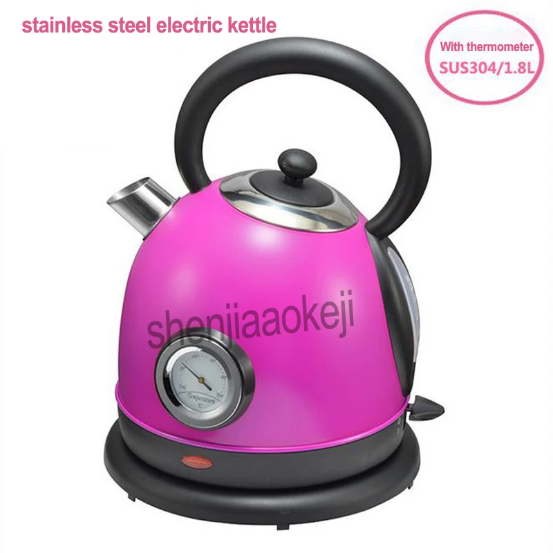 1 Máy Tính Gia Đình Ấm Điện Siêu Tốc Inox Có Nhiệt Kế Nước Uống Nồi Hơi Nước 1.8L Văn Phòng 220V 1850-2200W