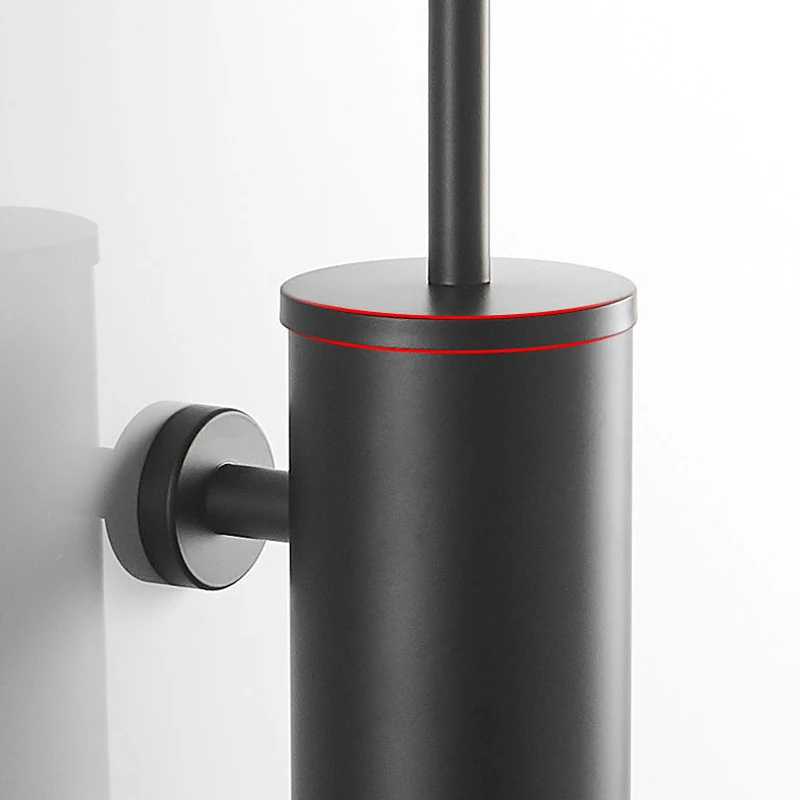 SUS 304 Stainless Steel Matte Black Deodorant Anti-smell Wall Mounted Bathroom Toilet Brush Holder TH514
