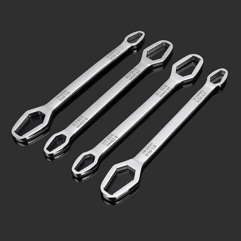 Chiave Torx universale 8-22mm strumenti di riparazione regolabili a doppia testa chiave a cricchetto Set di viti per auto moto bicicletta