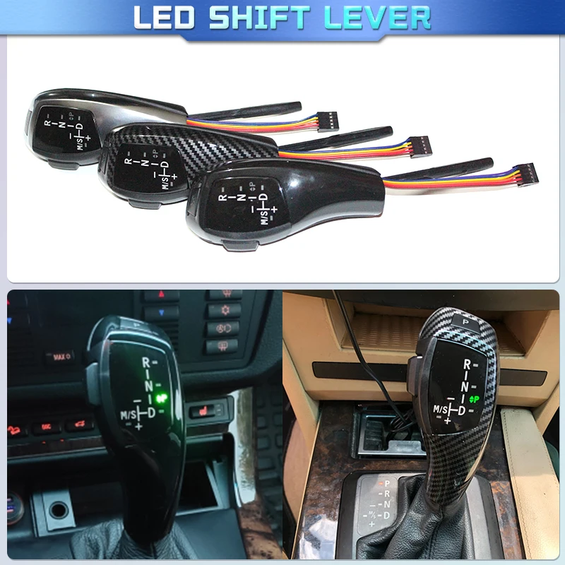 LED Gear Shift Knob Shifter Lever For BMW 1 3 5 6 Series E90 E60 E46 85 E86 E39 E53 E92 E87 E93 E83 X1 X3 Z4 E89 Car Accessories