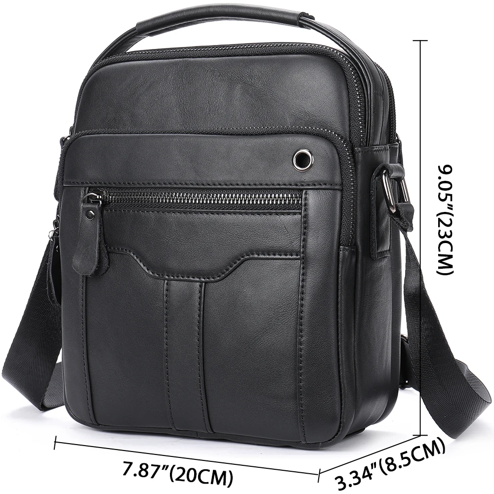 WESTAL-Bolso de hombro de piel auténtica para hombre, bandolera de fiesta para marido, 7013