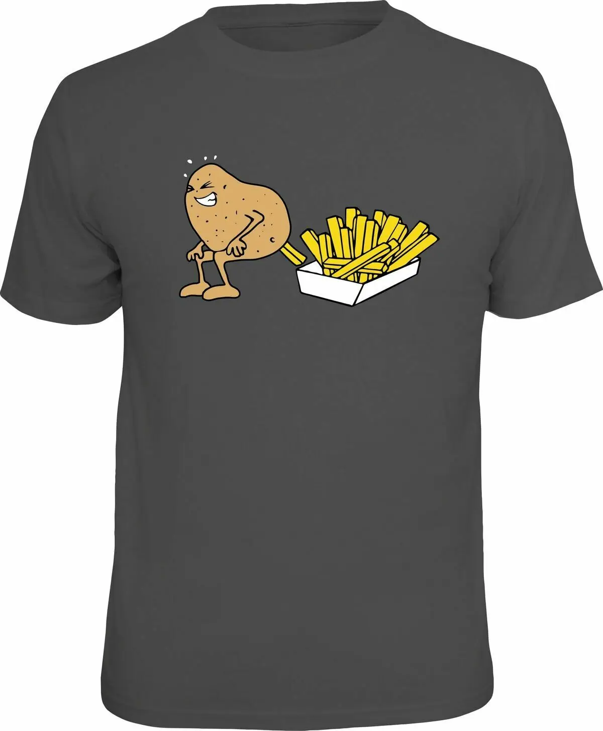 Fun T Shirt Kartoffel macht Pommes Shirt 4 Heroes Geschenk geil bedruckt