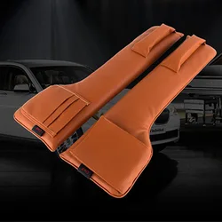 Car Seat Gap Filler Pockets PU Leather Storage Car Organizer Car Seat Slit Gap Pocket Storage  Leak Stop Pad Soft Padding