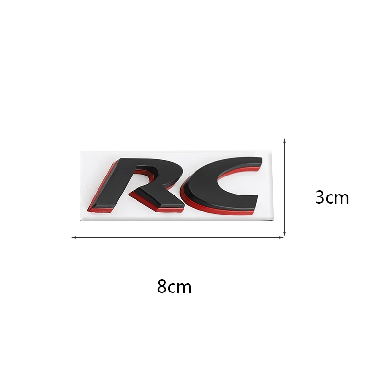 Car Sticker Styling RC Emblem Trunk Decal Rear for Peugeot RC SPORT GT 106 205 206 207 208 301 306 307 308S 406 407 408 508 806