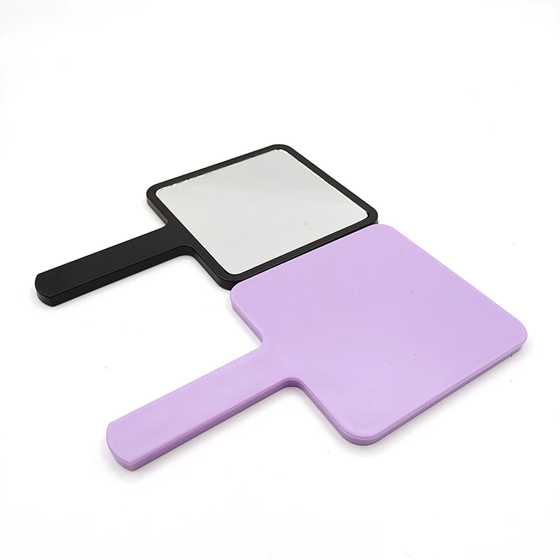 Custom Handheld Makeup Mirror Square Makeup Vanity Mirror with Private Label SPA Salon Compact Mirrors Cosmetic Mirror for Women