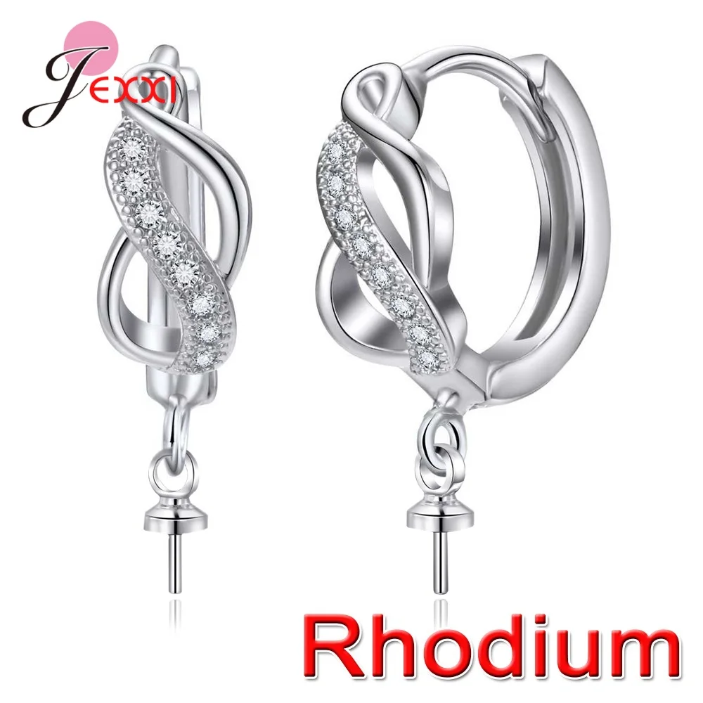 Bijoux en argent Sterling 925 pour femmes et filles bricolage accessoire de luxe, fabrication de bijoux à la main, résultats de boucles d'oreilles en CZ