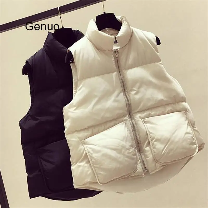 

Women Winter Vest Waistcoat 2019 New Autumn Vest Female Casual Warm Vests Women's Sleeveless Jacket Coat Casaco Feminino Inverno