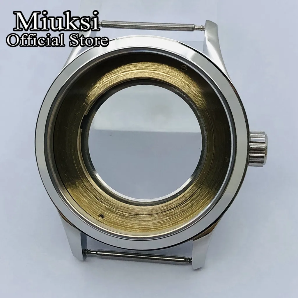 Miuksi 42mm sapphire glass stainless steel watch case fit ETA 2836 Miyota 8205 8215 821A Mingzhu DG2813 3804 movement