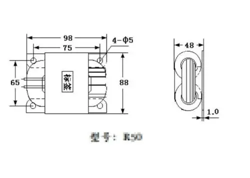 65VA R-core transformer 280V-0-280V +13V for Rogue99 Tube Preamplifier