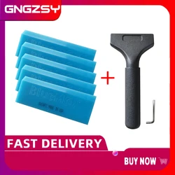 5pcs Spare Rubber Blue Max Blades + 1pc Handle Ice Scraper Auto Bluemax Vinyl Application Squeegee Wholesale B24+5B02