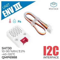 M5Stack Official ENV III Unit with Temperature Humidity Air Pressure Sensor (SHT30+QMP6988)