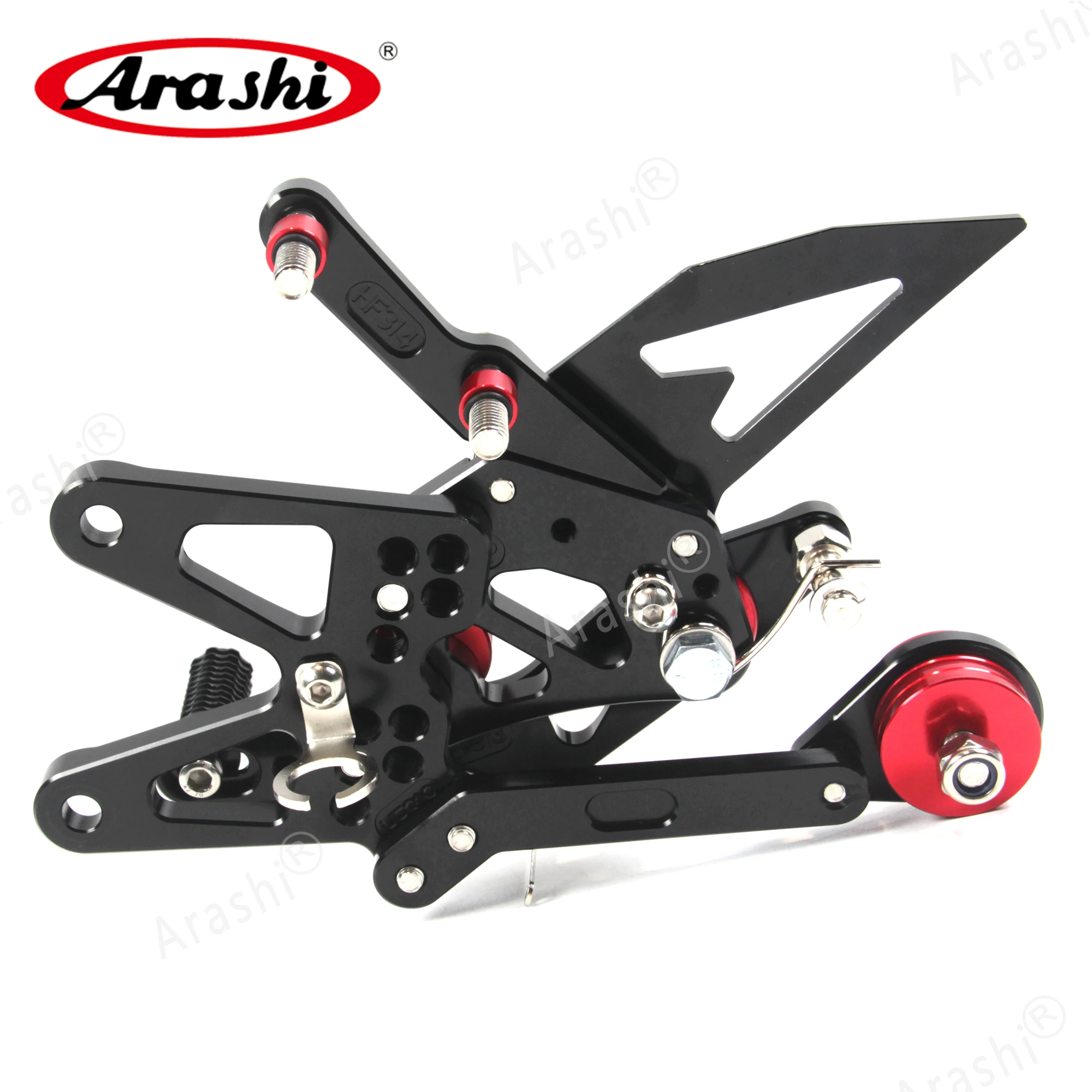 ARASHI CNC Adjustable Footrests For DAYTONA 675 675R 2013-2018 Foot Pegs Rider Rearset 2014 2015 2016 2017 Aluminum GOLD