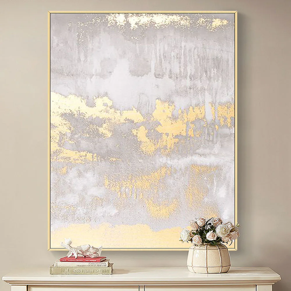 

Handmade Abstract Gold Cloud Landscape Oil Paintings Large Salon Wall Decoration Modern Painting On Canvas Hand Painted Artwork