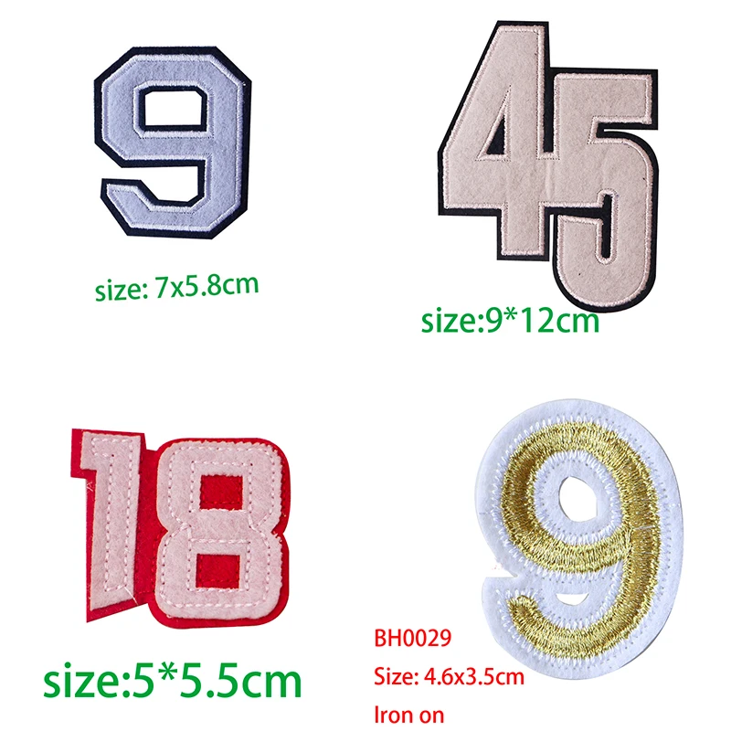 

1PC Colour Number English Alphabet Letter Mixed Embroidered Iron On Patch For Clothing Badge Paste For Clothes Bag Pant Sewing