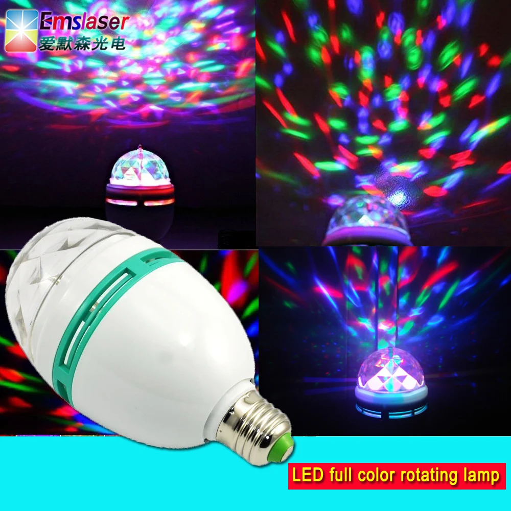 

RGB LED Rotating Bulb Christmas Light E27 Colorful Protable Laser Projector Home Decoration Stage For KTV DJ Disco Party Lamp