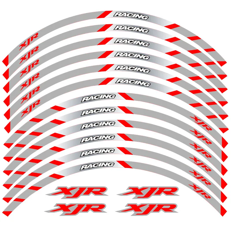 New high quality 12 Pcs Fit Motorcycle Wheel Sticker stripe Reflective  Rim For Yamaha XJR 400 1200 1300