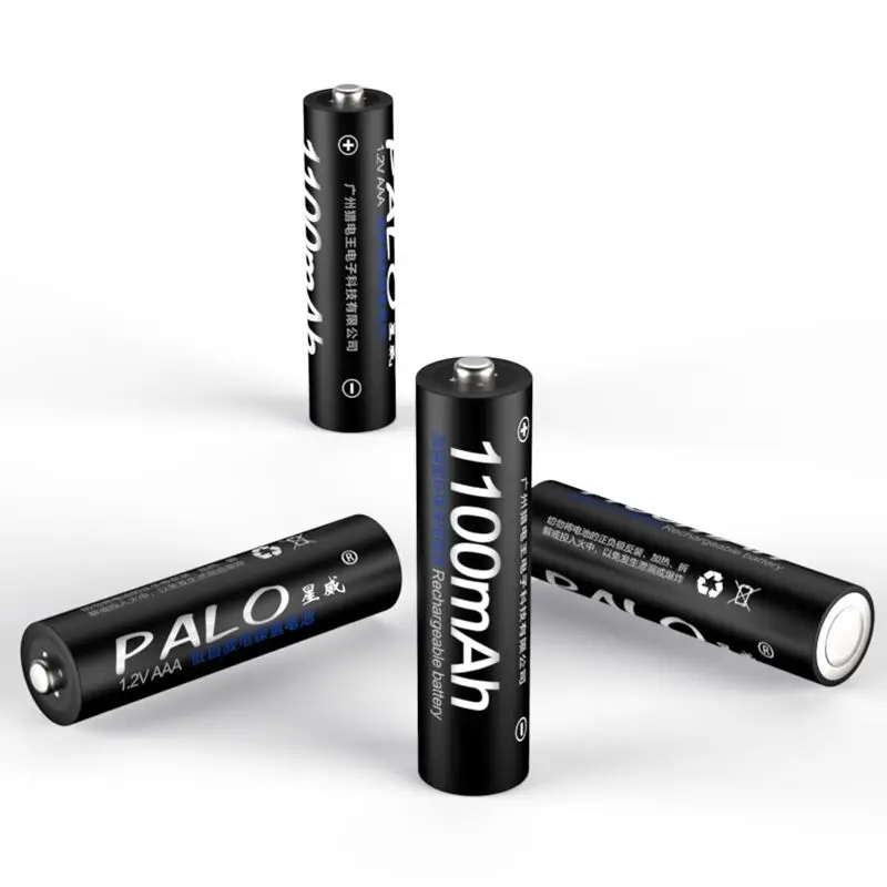 PALO 1100mAh AAA battery Ni-MH 1.2V AAA Rechargeable Battria AAA Rattery 3A Battery Rechargeable Ni-MH Batteries for toys Camera