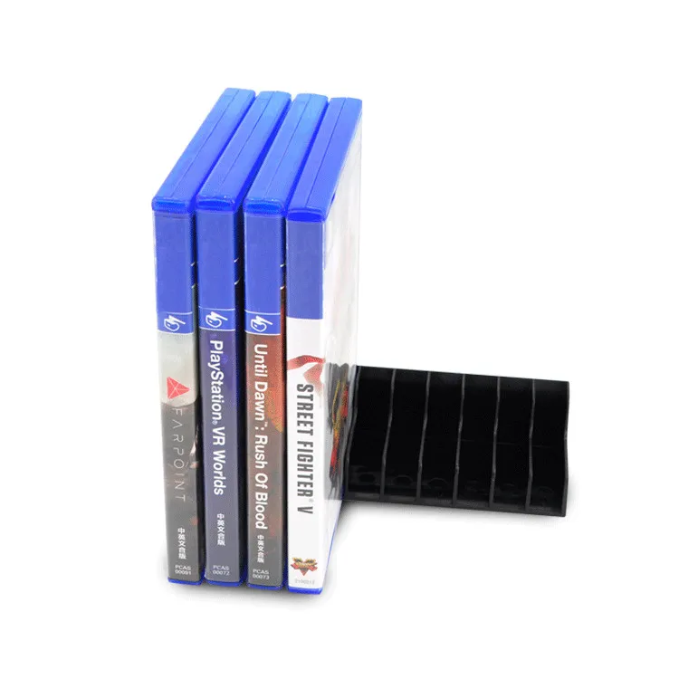 2 Pcs For PS4 PRO Slim Console Game Card Disk Box Storage Stand Holder Accessories For Play Station 4 CD Disks Card Holder