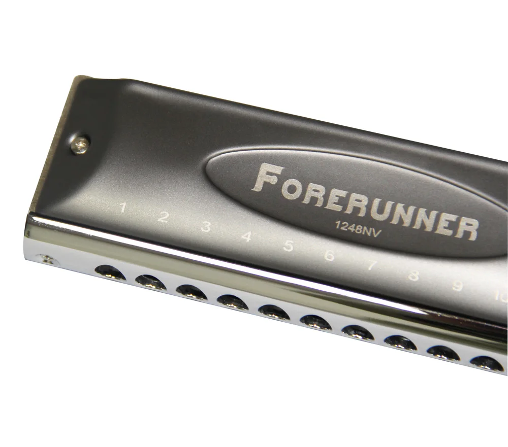 East Top Forerunner Chromatic Harmonica 12หลุม48 Tone หีบเพลงปากใหม่สไตล์ Harmonica สำหรับเครื่องเล่น,เริ่มต้น,ของขวัญ T1248NV