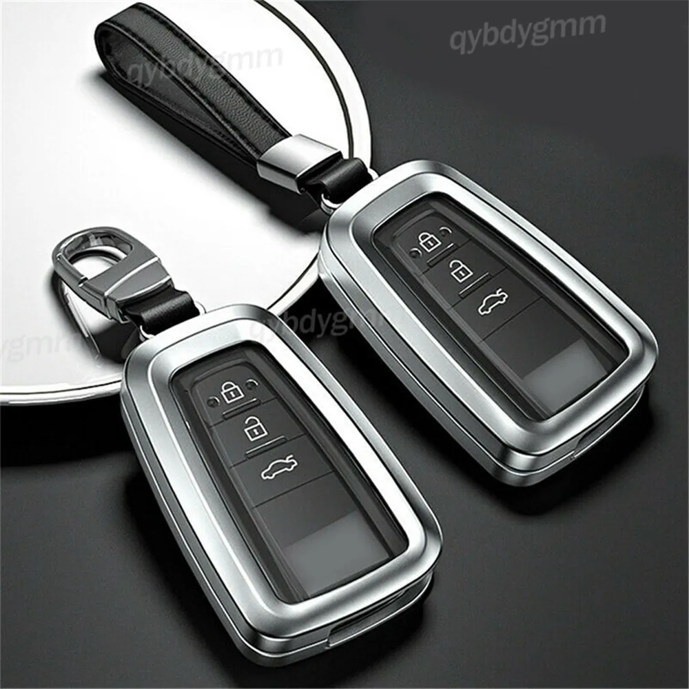 

Aluminum Alloy Car Smart Key Fob Cover Case Skin Protector Housing Bag Keychain Ring For Toyota RAV4 Camry CHR Prado Accessories