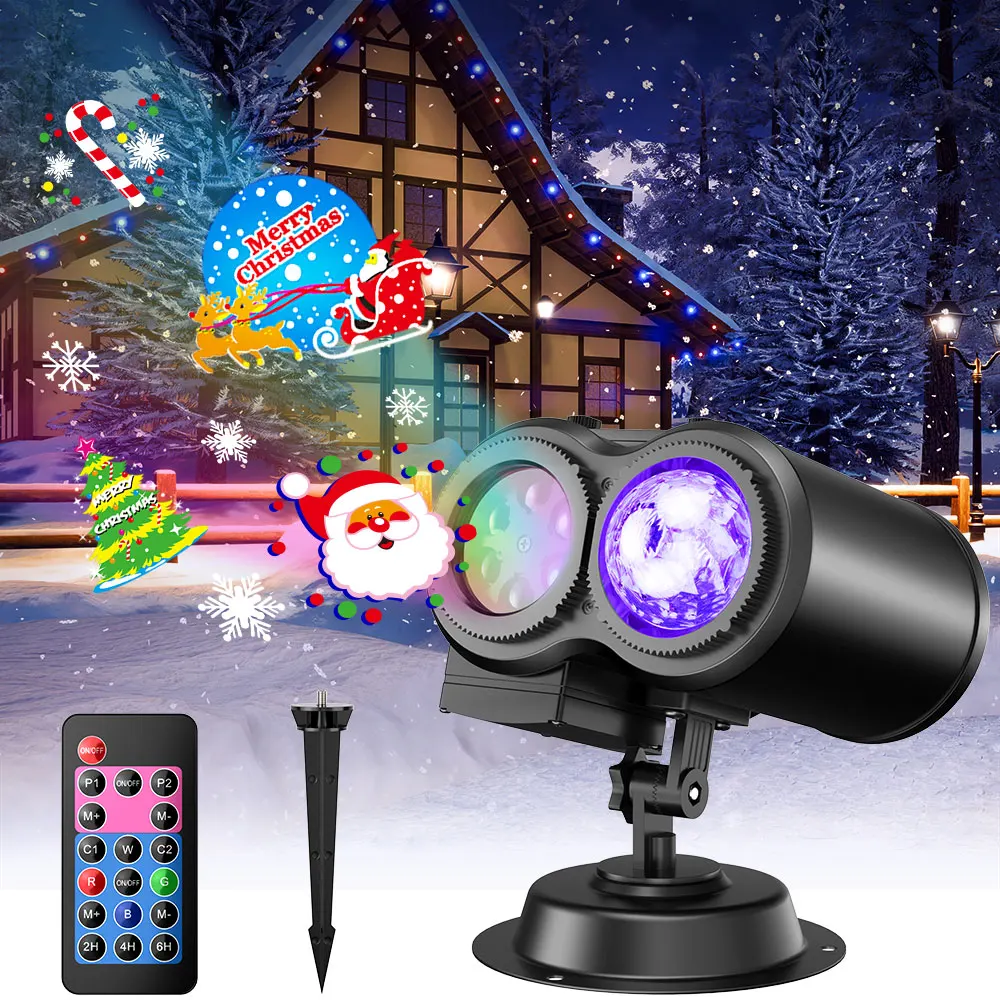 

Halloween Christmas Projector Lights Outdoor, Holiday Projector Lights Waterproof with Remote, for House Halloween Xmas Holiday