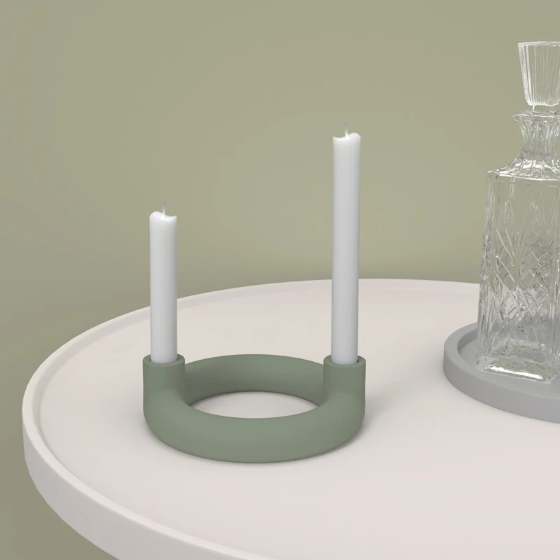 

Concrete Candlestick Silicone Mold Cement Candle Holder Fixture Mold Nordic Home Furnishing Candle Holder Mold