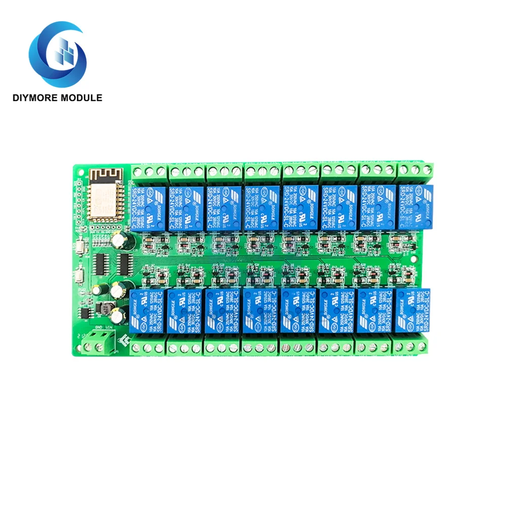 ESP8266 WIFI 16 channel relay module ESP-12F development board power supply 24V/10A