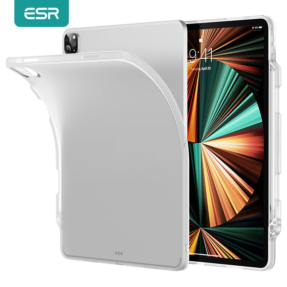 

Матовый чехол ESR для iPad Pro 11 2021, прозрачный чехол для iPad Pro 12,9 2021 Project Zero, тонкий мягкий чехол из ТПУ для iPad Pro 11 12,9, чехол