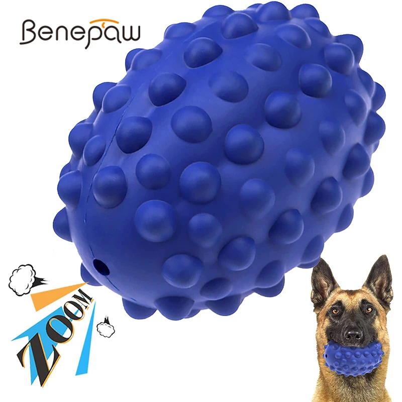 Benepaw-中型および大型犬用の天然ゴム製噛むおもちゃ,噛むボール