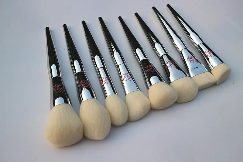 19pcs/set High quality full functional Makeup brushes Set Powder Blusher Highlight Eyeshadow eyebrow Make up brushes silver coat