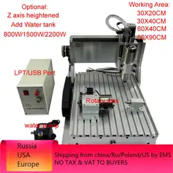 4 Axis CNC Router 6090 Wood Engraver CNC 6040 Metal Carving Machine Ball Screw Metal Milling Machine 3040 PCB Engraving Machine