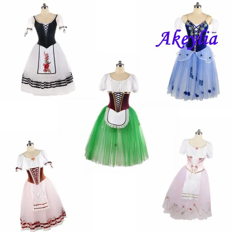 

The variations of the maid Romantic Tutu professional girls Performance Stage skirt women Red Dress Costume GISELLE Adult