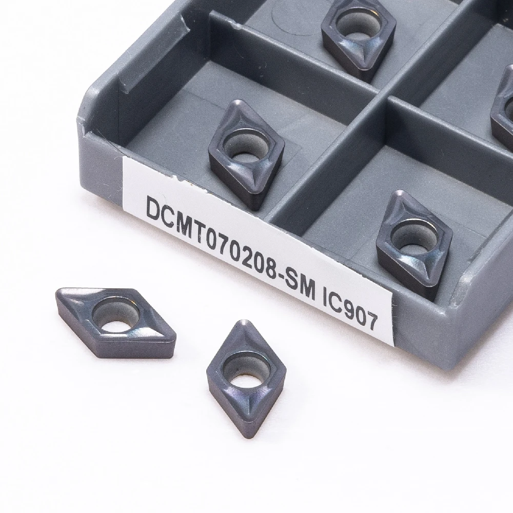 DCMT070204 SM IC907 IC908 tornio con inserto in metallo duro DCMT 070204 lega dura CNC taglio utensile per tornitura interna esterna in metallo