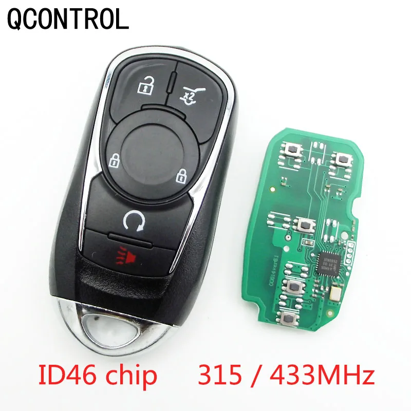 QCONTROL Car Remote Smart Key Fob  for Buick Control Alarm Keyless Entry 315MHz 433MHz ID46 5 Buttons