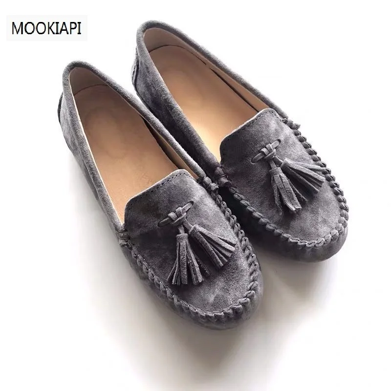 MOOKIAPI-zapatos planos de alta calidad para mujer, mocasines clásicos de piel 100% auténtica, marca china, para verano