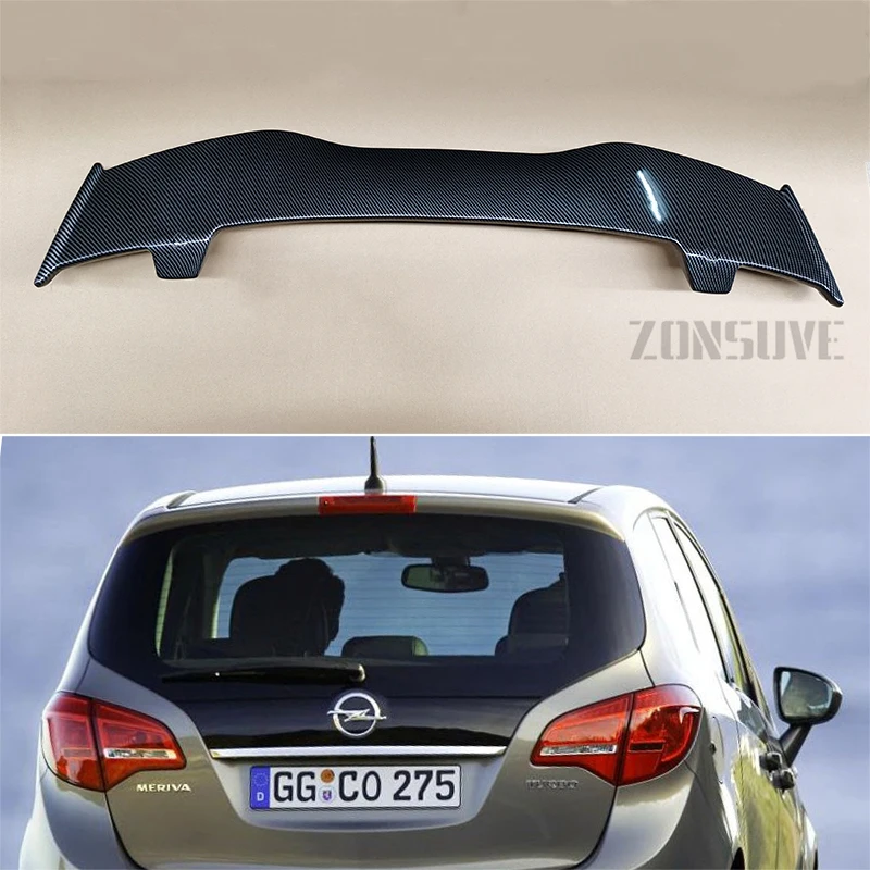 For Opel Meriva 2013-2014 Spoiler ABS Plastic Hatchback Roof Rear Wing Body Kit Accessories