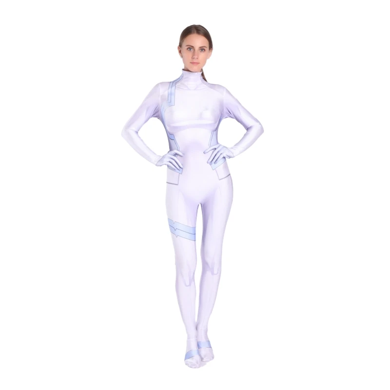 Anime 3D Afdrukken Vrouwen Lieveling In De Franxx 02 Nul Twee Cosplay Kostuum Zentai Bodysuit Pak Jumpsuits Halloween Kostuums