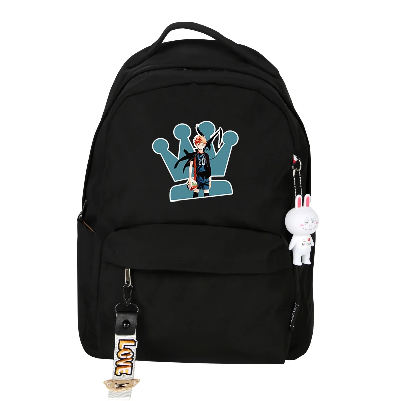 Haikyuu Karasuno VBC Anime Mini Bookbag Hinata Shoyo School Bags Small Girls Travel Backpack Pink Kawaii Rabbit Shoulder Bags